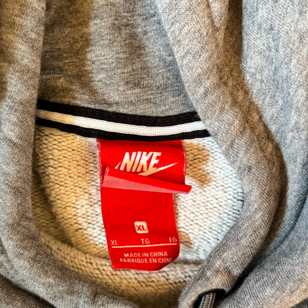 Nike Women’s Gray Hooded Pullover Cowl Neck Sweater Size XL - Picture 6 of 11